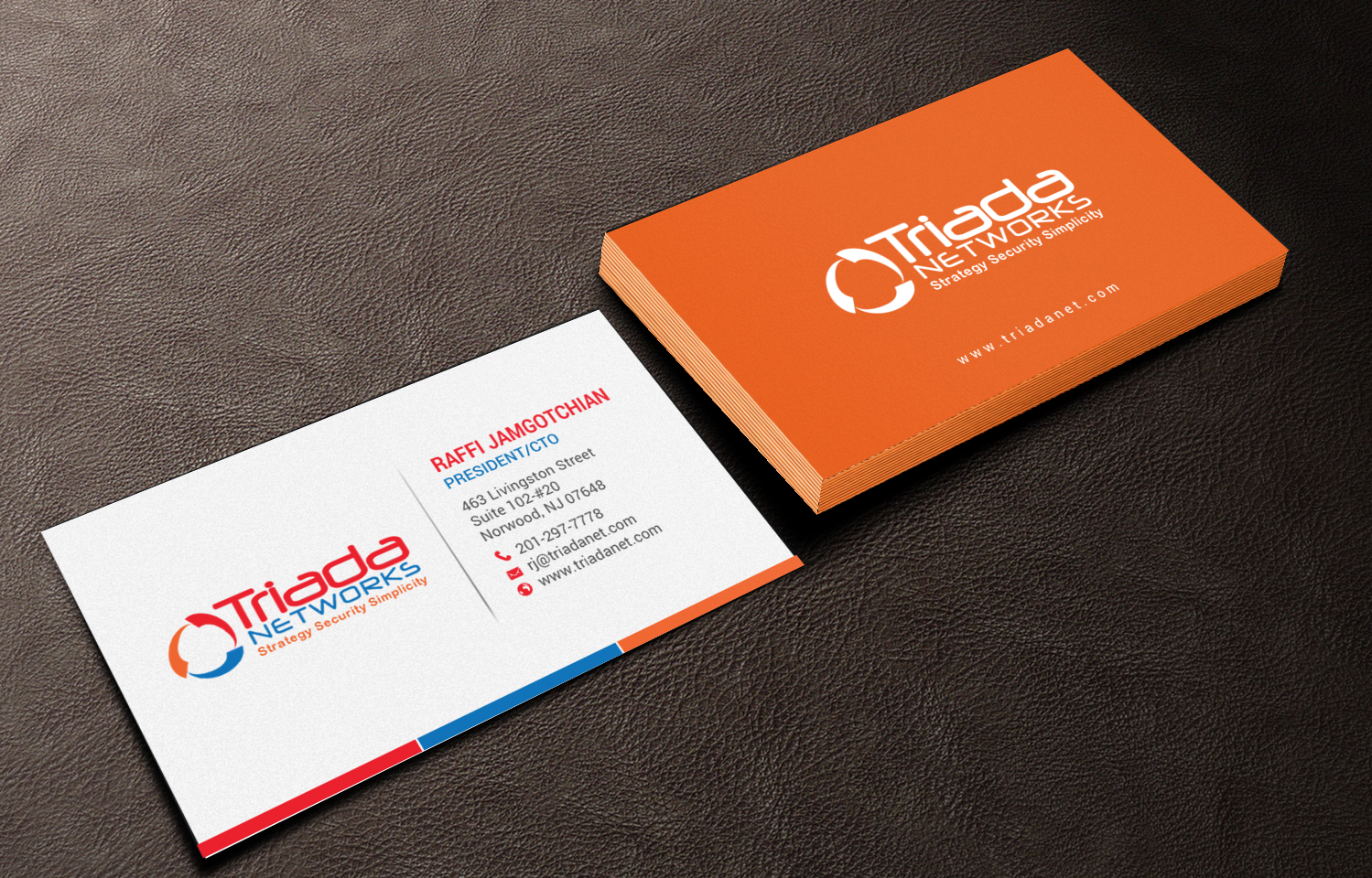 Design de Carte de Visite par chandrayaan.creative pour Triada Networks LLC | Design #14892448