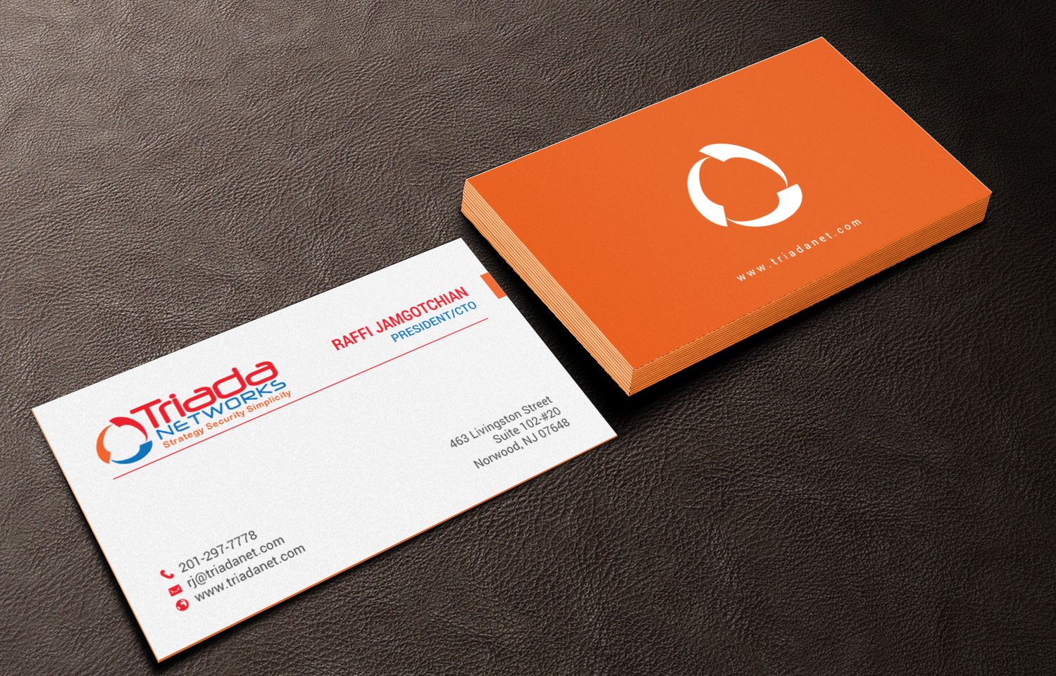 Diseño de Tarjeta de Presentación por chandrayaan.creative para Triada Networks LLC | Diseño #14892449