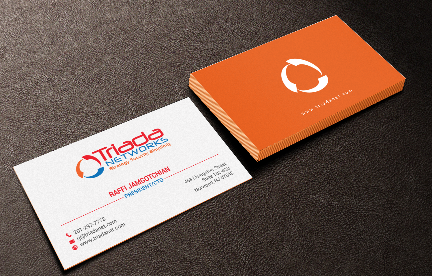 Diseño de Tarjeta de Presentación por chandrayaan.creative para Triada Networks LLC | Diseño #14892630