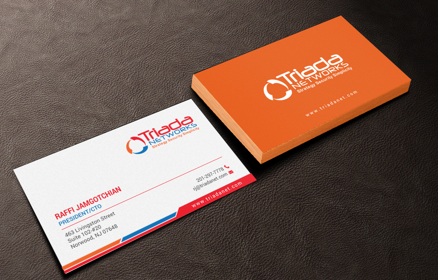 Business Card Design by chandrayaan.creative for Triada Networks LLC | Design #14892633