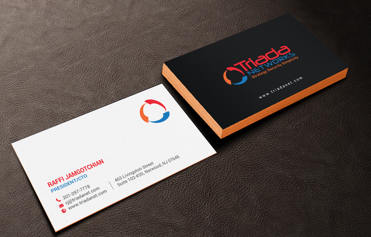 Diseño de Tarjeta de Presentación por chandrayaan.creative para Triada Networks LLC | Diseño #14892635