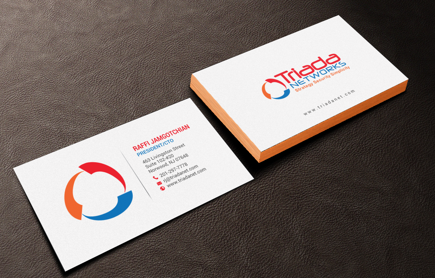 Business Card Design by chandrayaan.creative for Triada Networks LLC | Design #14892757