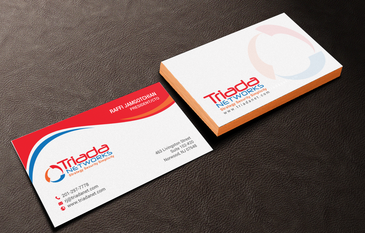 Business Card Design by chandrayaan.creative for Triada Networks LLC | Design #14893019