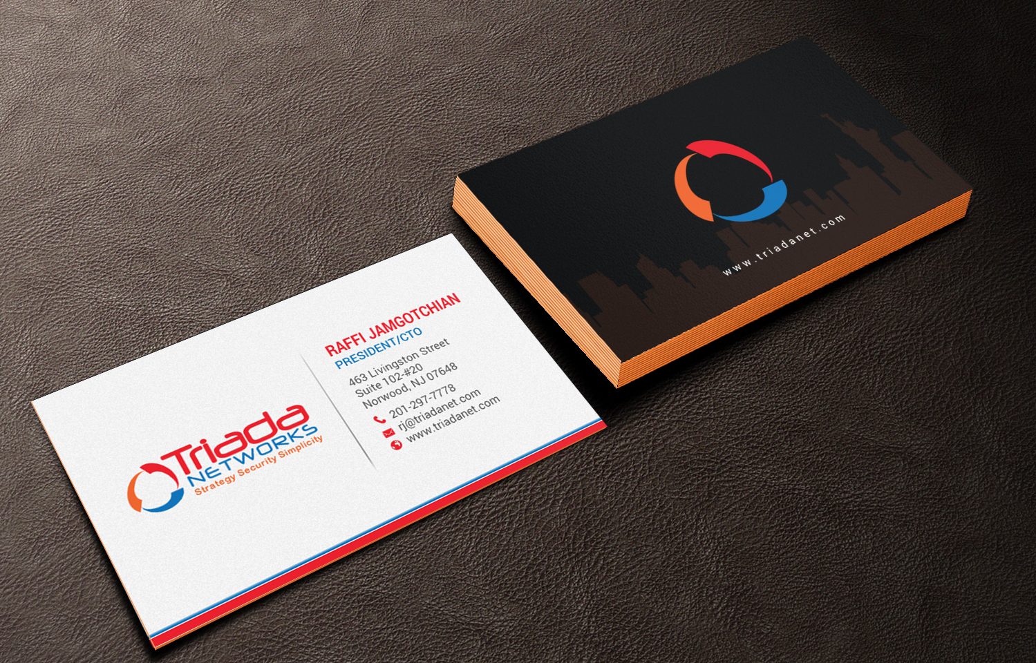 Business Card Design by chandrayaan.creative for Triada Networks LLC | Design #14900331