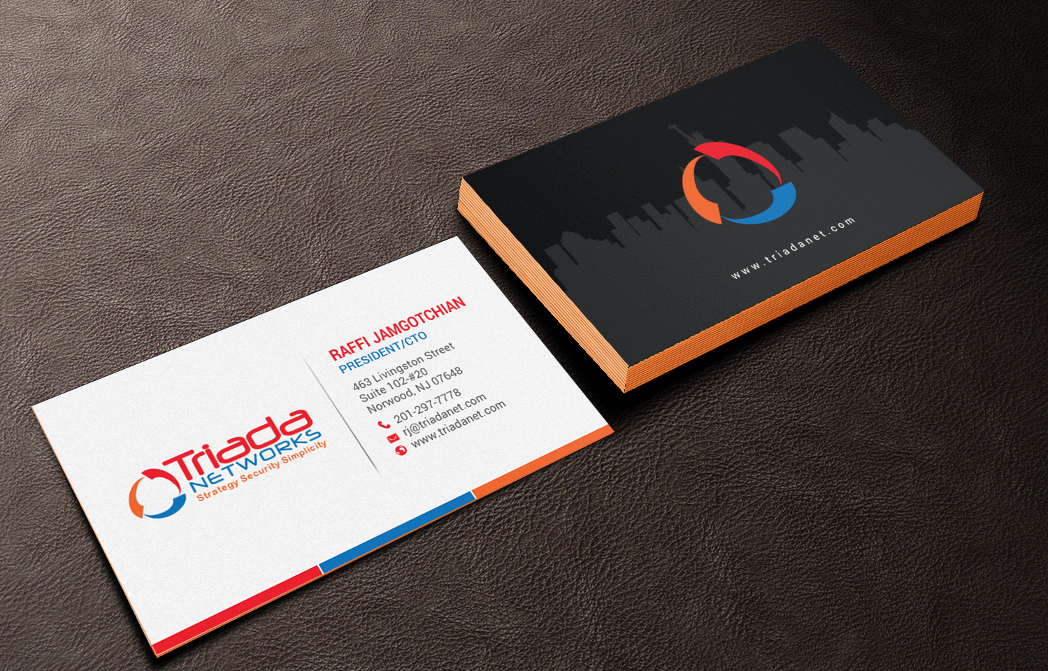 Business Card Design by chandrayaan.creative for Triada Networks LLC | Design #14900334