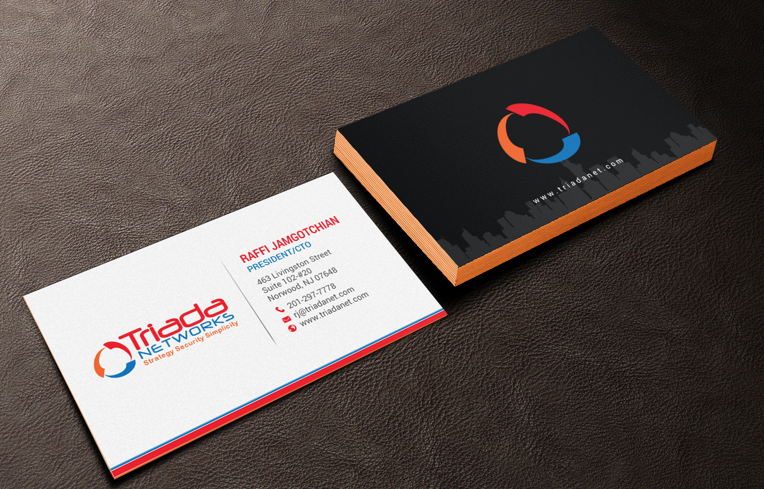 Business Card Design by chandrayaan.creative for Triada Networks LLC | Design #14900335