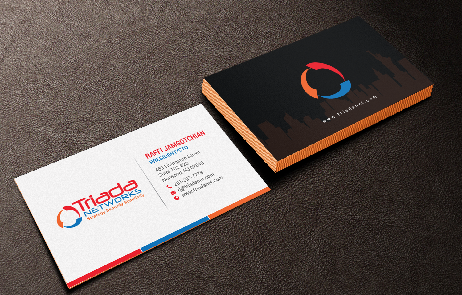 Business Card Design by chandrayaan.creative for Triada Networks LLC | Design #14900336