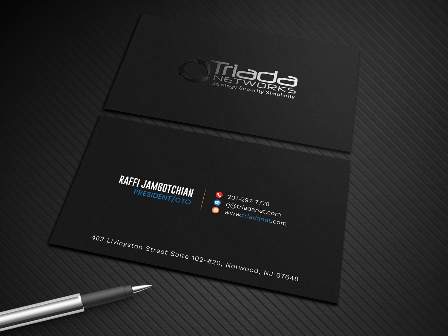 Diseño de Tarjeta de Presentación por Graphic Flame para Triada Networks LLC | Diseño #14888954