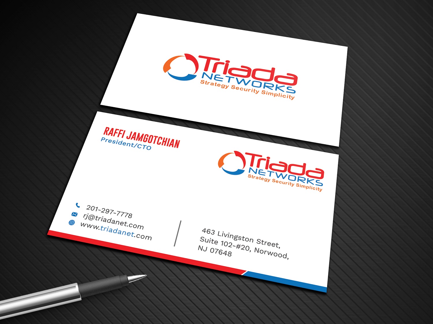 Business Card Design by Tripti Ranjan Gain for Triada Networks LLC | Design #14881879
