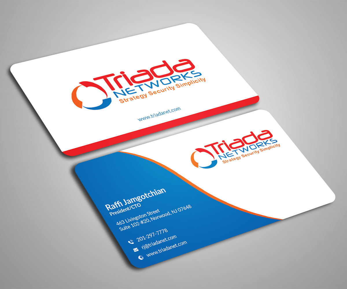 Business Card Design by Arifuzzaman Shovon for Triada Networks LLC | Design #14881485