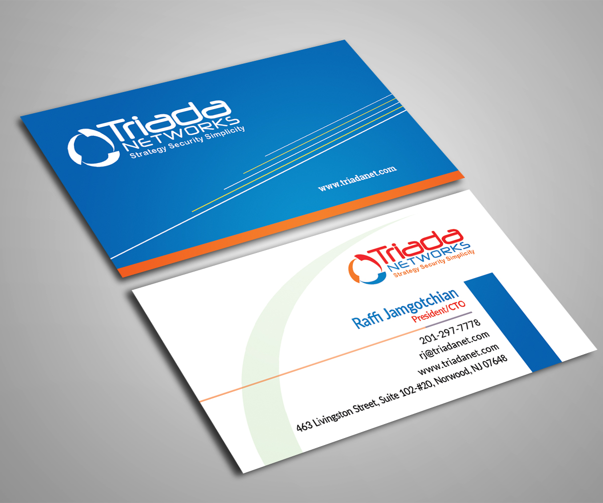 Business Card Design by Arifuzzaman Shovon for Triada Networks LLC | Design #14882699