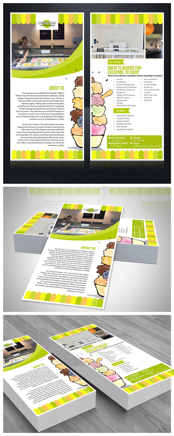Flyer-Design von yganess für Timboon Fine Ice cream | Design #14908144