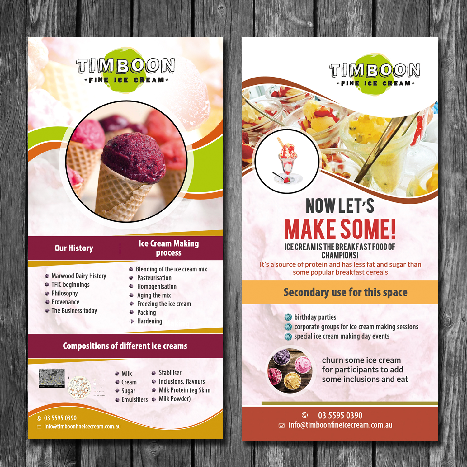 Flyer-Design von creative.bugs für Timboon Fine Ice cream | Design #14877546