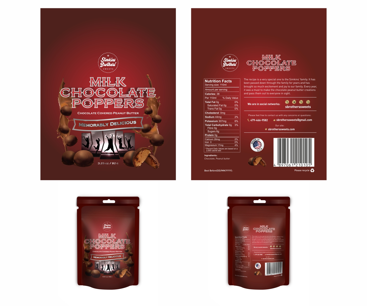 Packaging Design by ThomS for Simkins' Brothers Sweets | Design #14968032