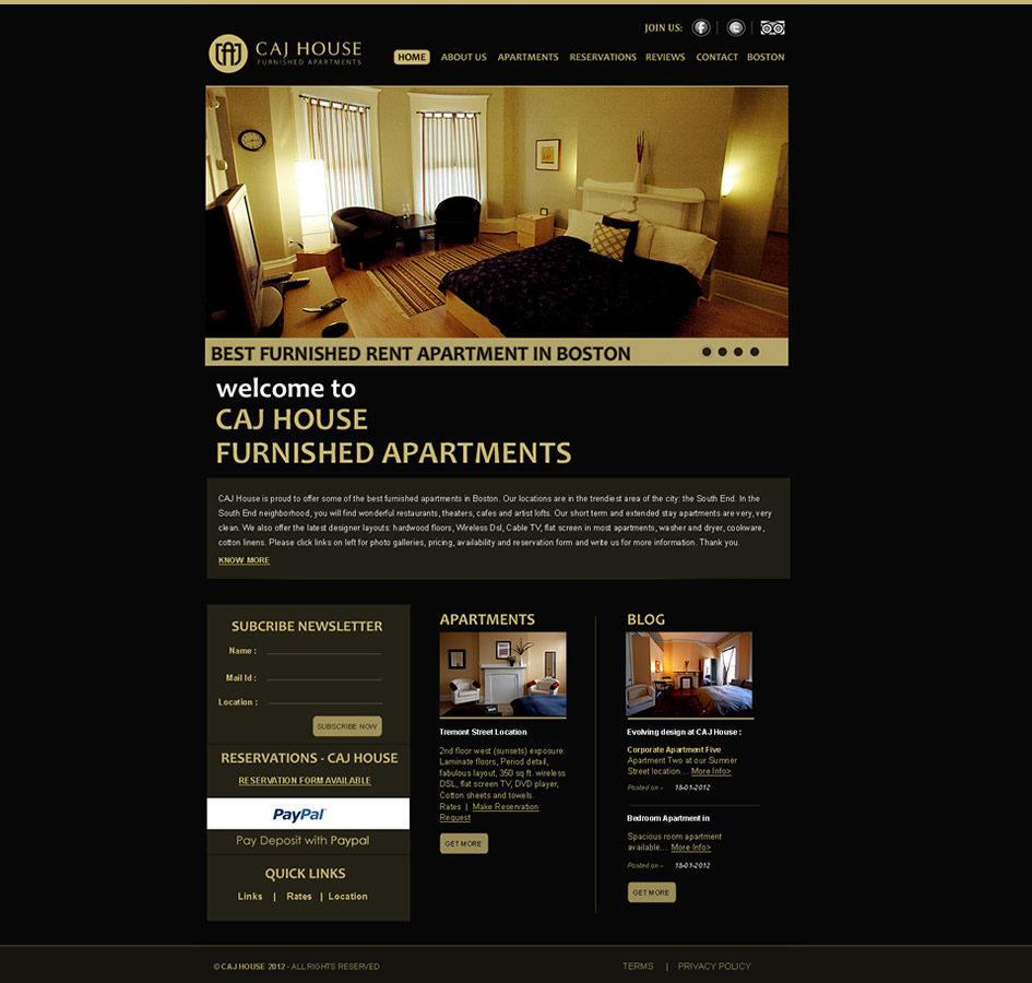 Web Design by Arjun Rajiv for CAJ House | Design #574042