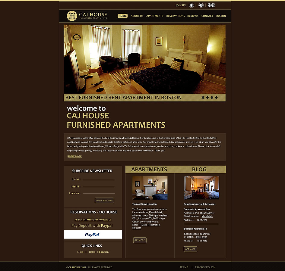 Web-Design von Arjun Rajiv für CAJ House | Design #575146