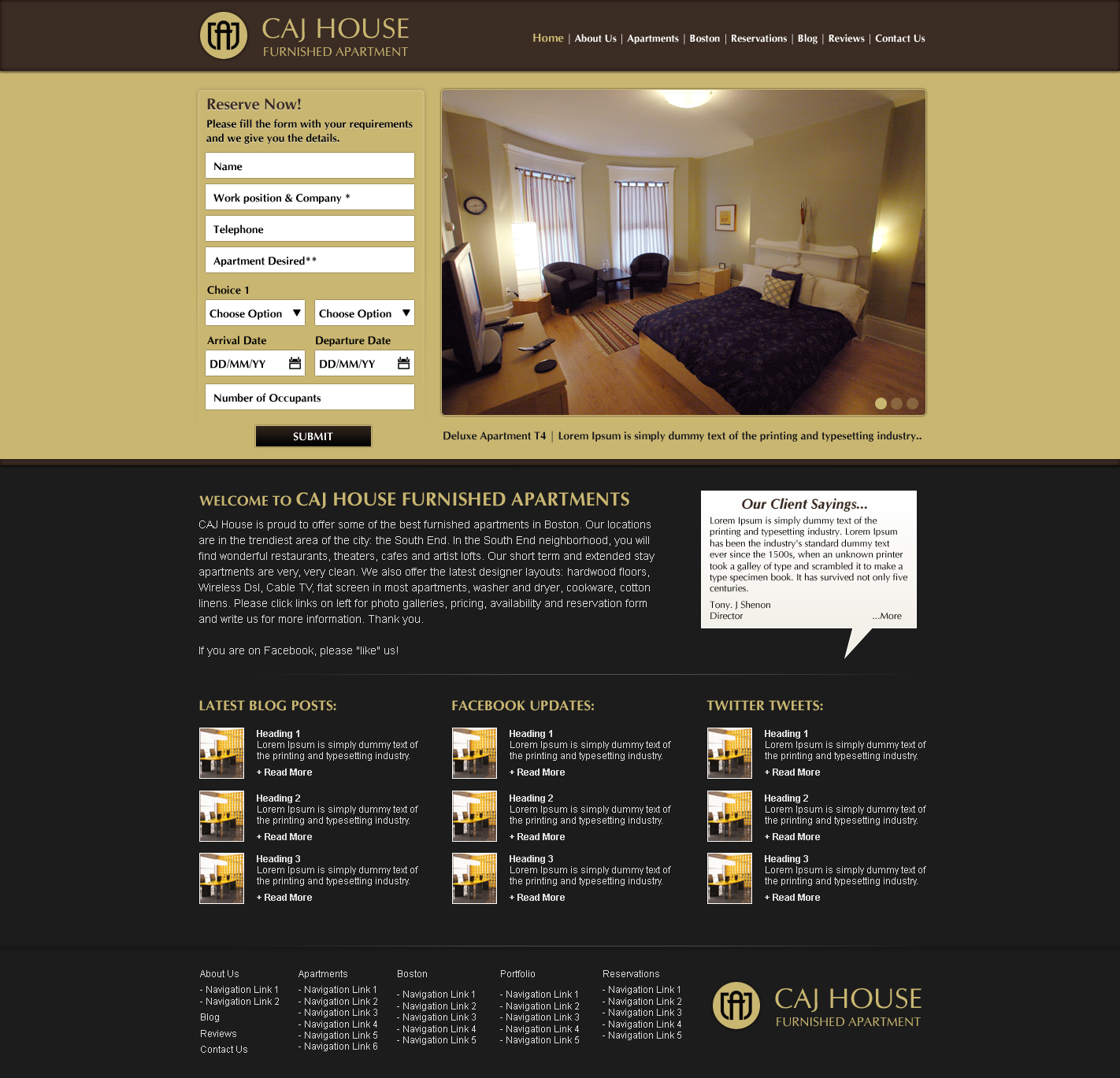 Web Design by Kreative Ideaz for CAJ House | Design #569251