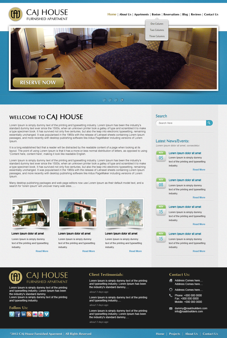 Web Design by Kreative Ideaz for CAJ House | Design #593634