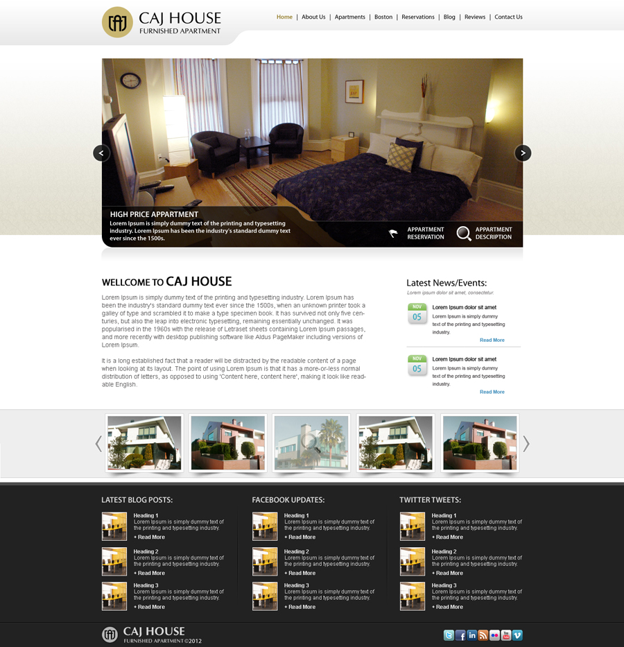 Web Design by Kreative Ideaz for CAJ House | Design #599835