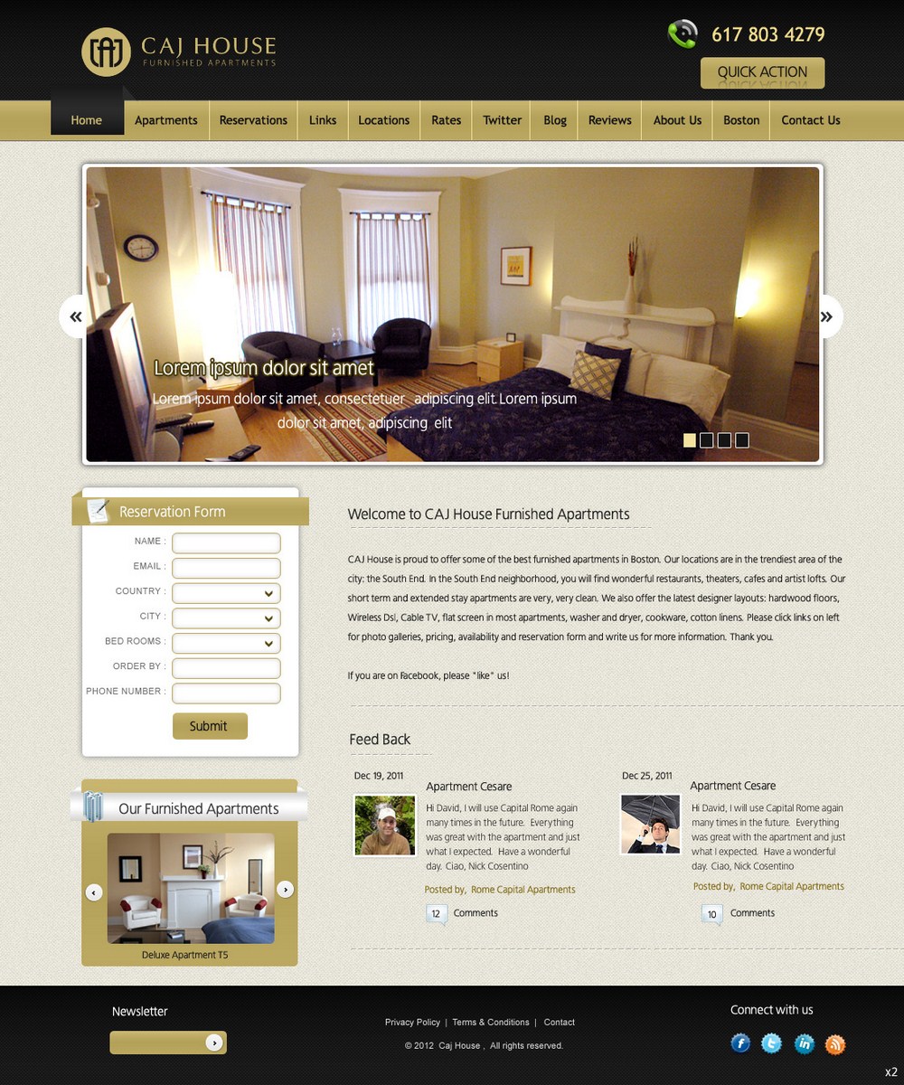 Web Design by pb for CAJ House | Design #578246
