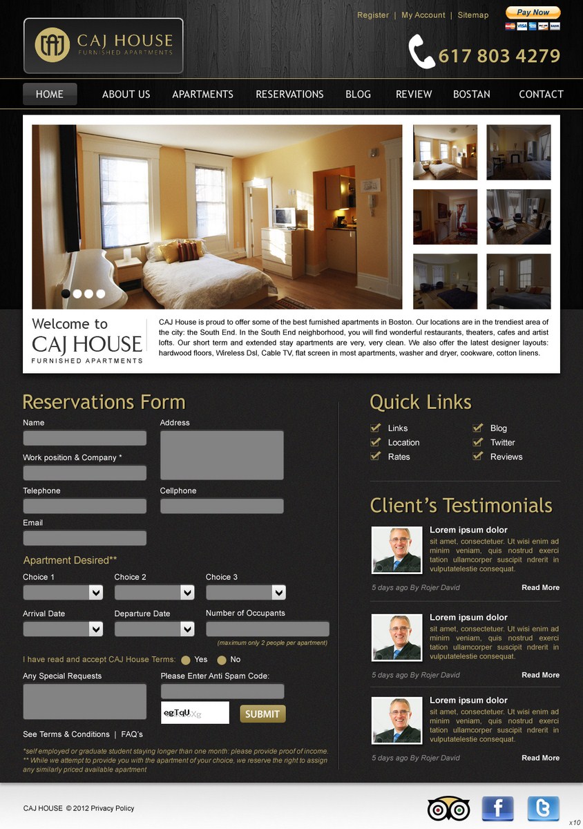 Web-Design von pb für CAJ House | Design #579494