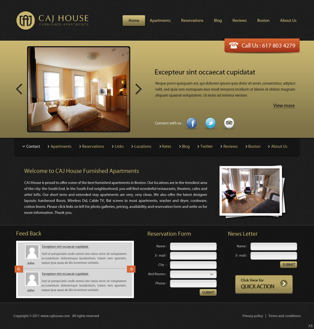 Web Design by pb for CAJ House | Design #584700