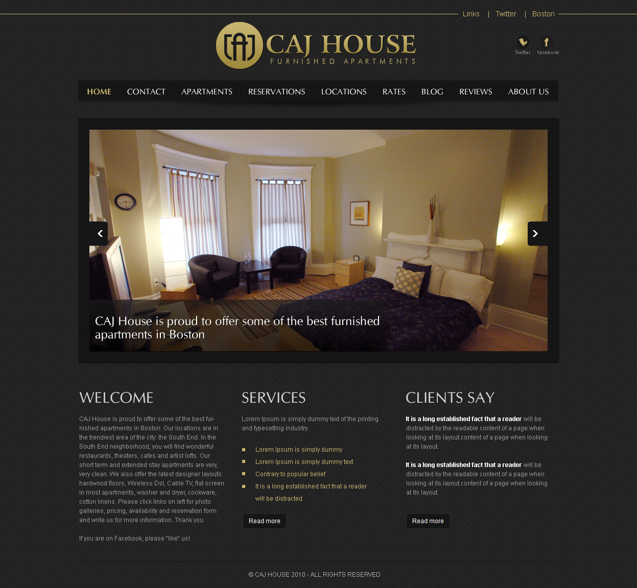 Diseño Web por LogoDesigns.ae para CAJ House | Diseño #568655