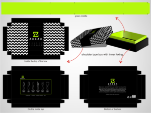 Box packaging design for Zazza Cheese Knives Set 