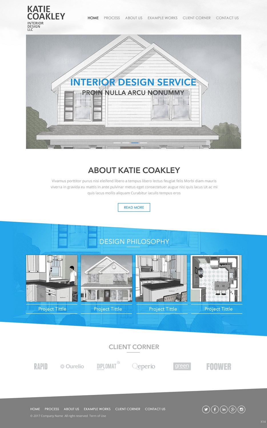 Web Design by pb for Katie Coakley Interior Design, LLC | Design #14955446