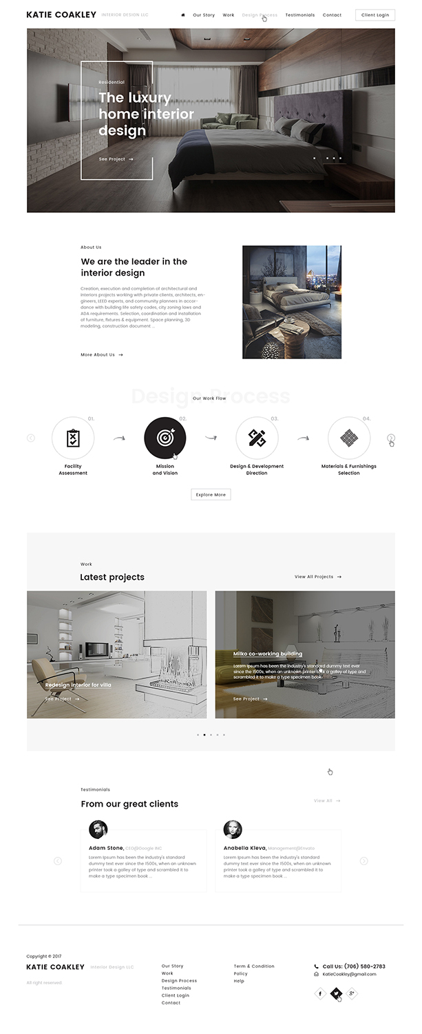 Diseño Web por Ved Web Services para Katie Coakley Interior Design, LLC | Diseño #14957920