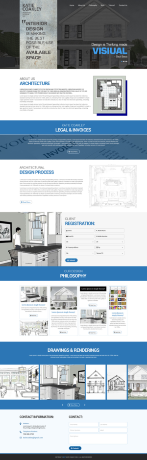Web Design by Dream Logo Design for Katie Coakley Interior Design, LLC | Design: #14945922