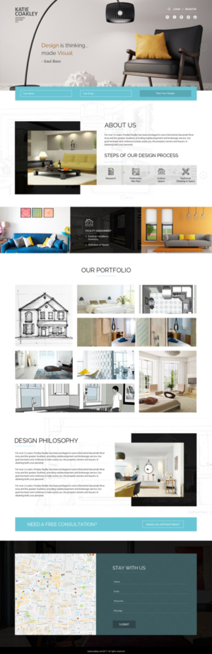 Web Design by Dream Logo Design for Katie Coakley Interior Design, LLC | Design: #14945923