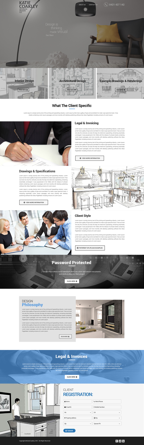 Web-Design von Dream Logo Design für Katie Coakley Interior Design, LLC | Design #14956406