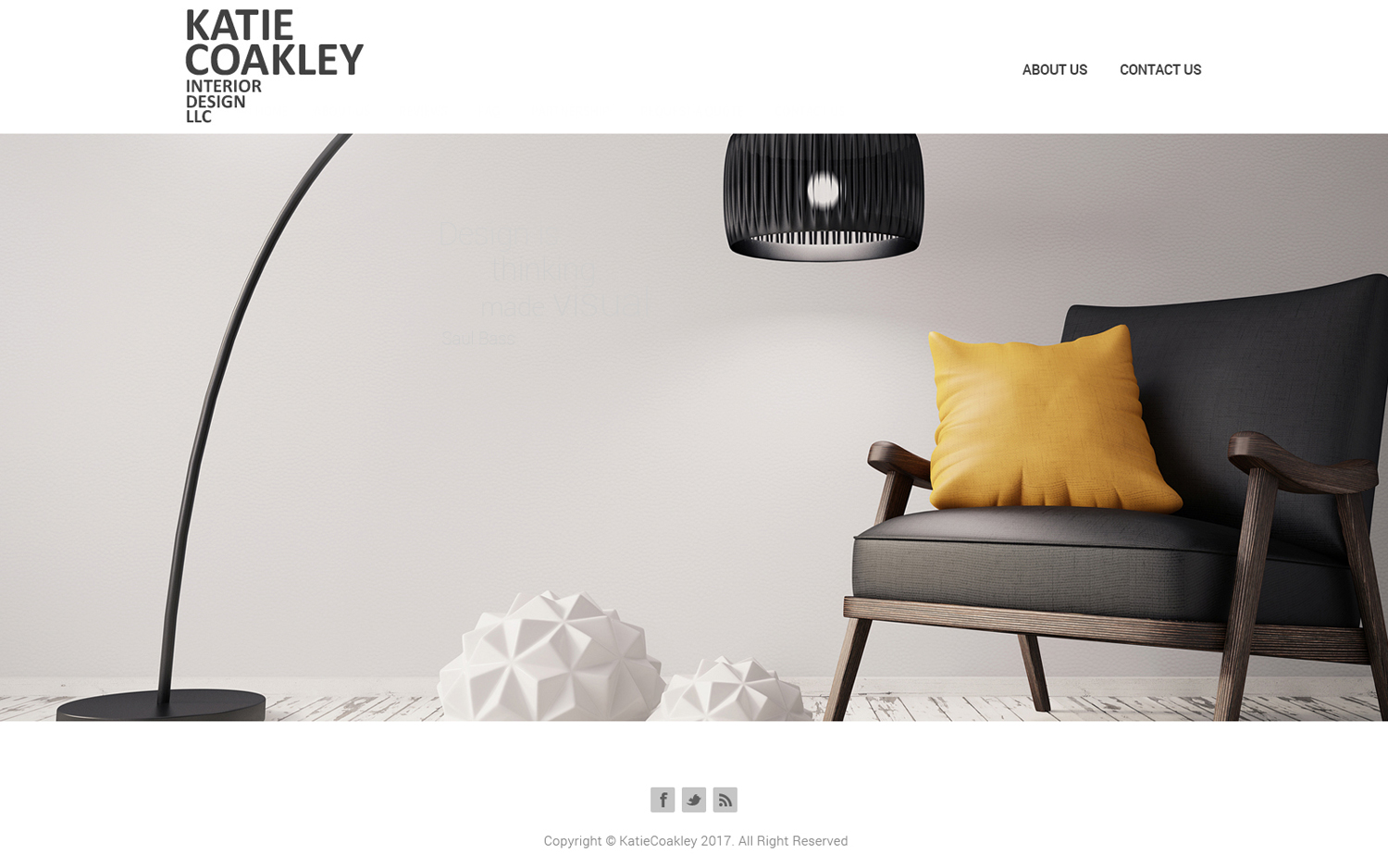 Web Design by Dream Logo Design for Katie Coakley Interior Design, LLC | Design #14981219