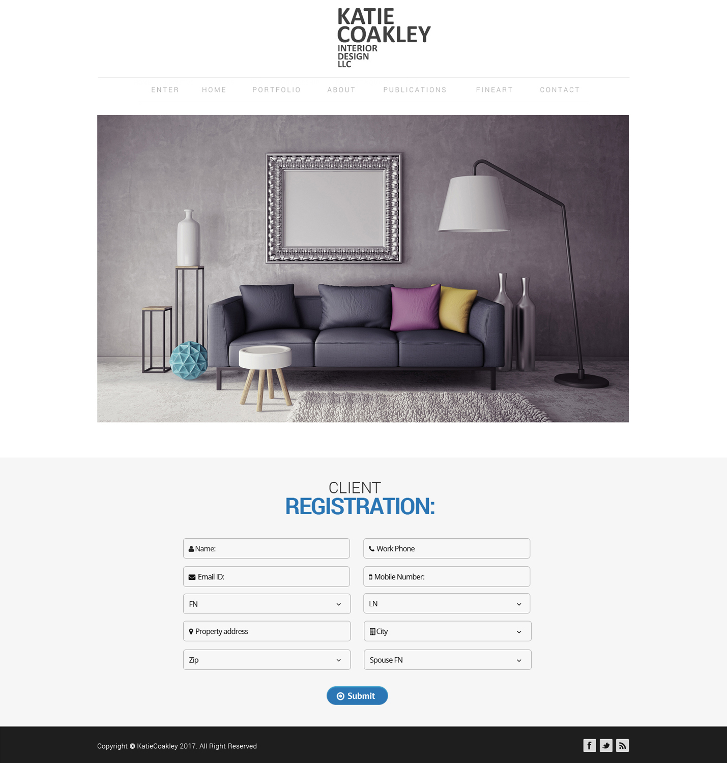 Web Design by Dream Logo Design for Katie Coakley Interior Design, LLC | Design #14981220
