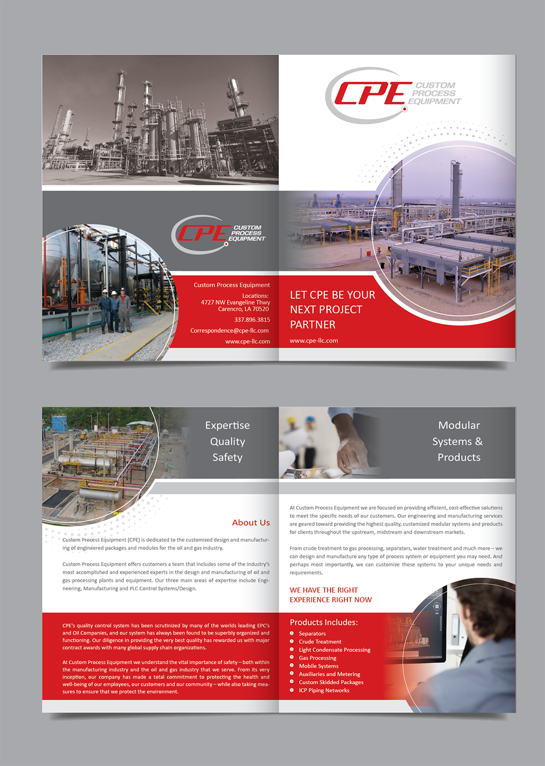Diseño de Brochure por alex989 para Custom Process Equipment | Diseño #14904659