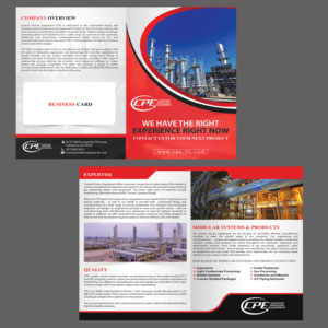 Brochure Design by shreemoieesaha92 for Custom Process Equipment | Design #14914757
