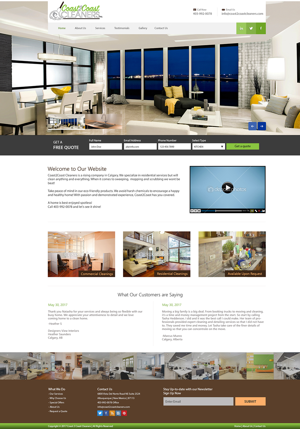 Web Design by Kreative Ideaz for Coast2coast cleaners inc | Design #14958016