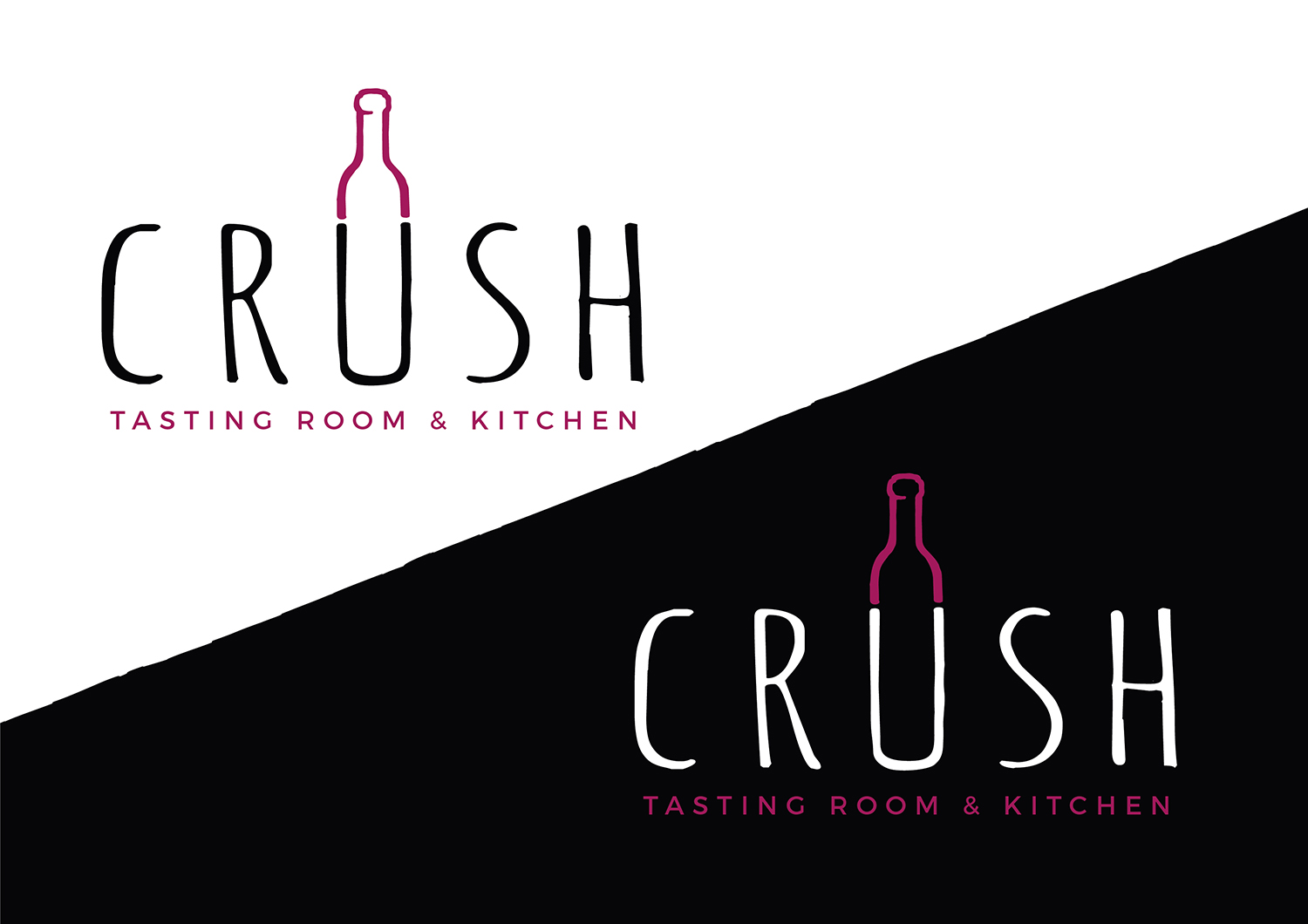 Logo Design by Channel Studio for Crush Tasting Room & Kitchen | Design #14996553