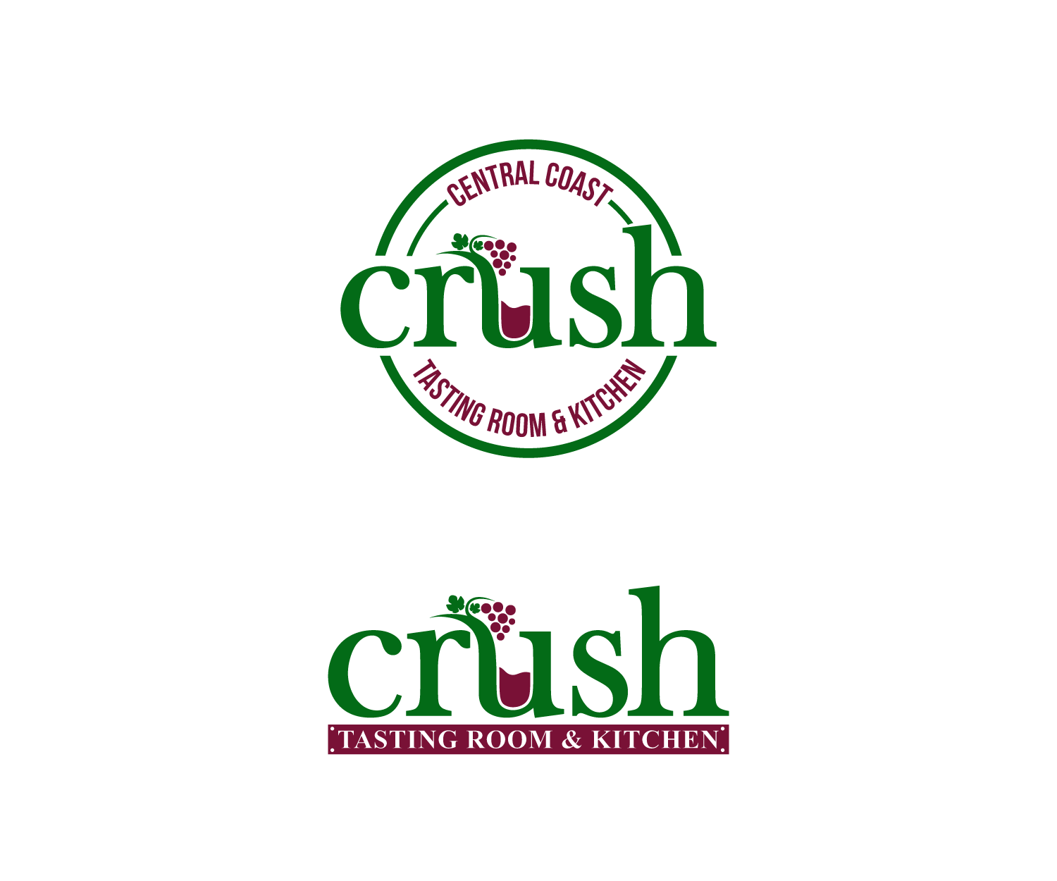 Logo Design by Mario for Crush Tasting Room & Kitchen | Design #14893557