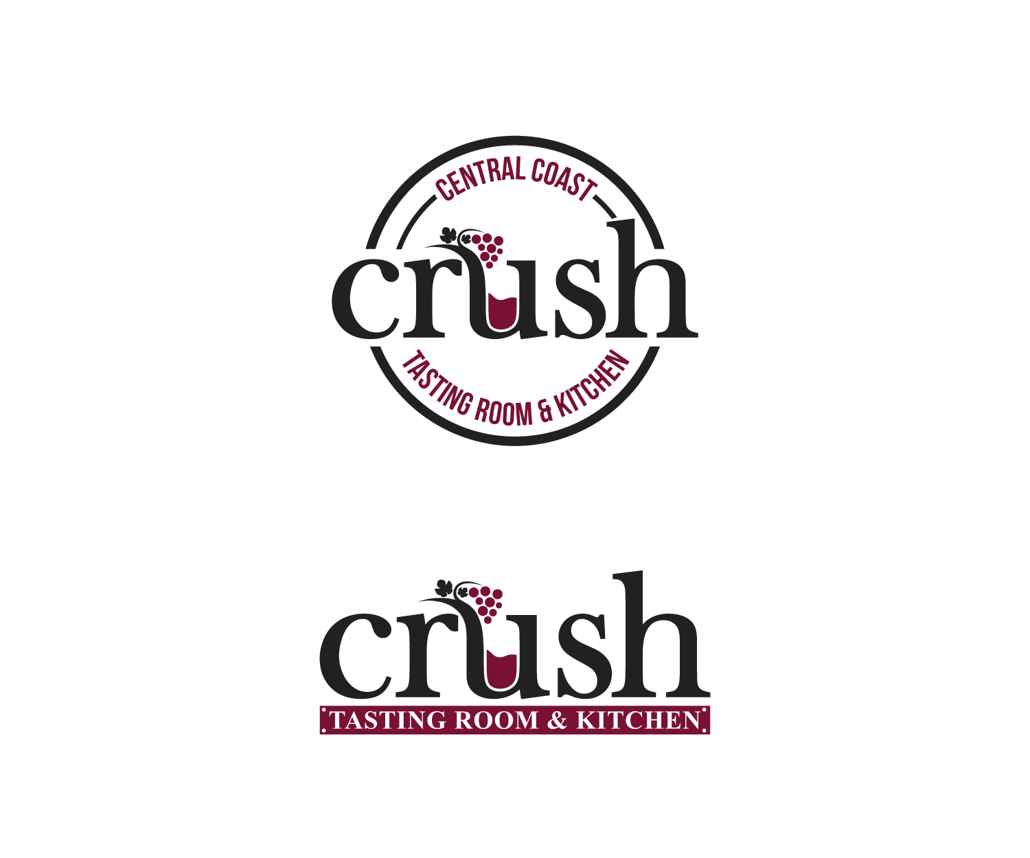 Logo Design by Mario for Crush Tasting Room & Kitchen | Design #14897491