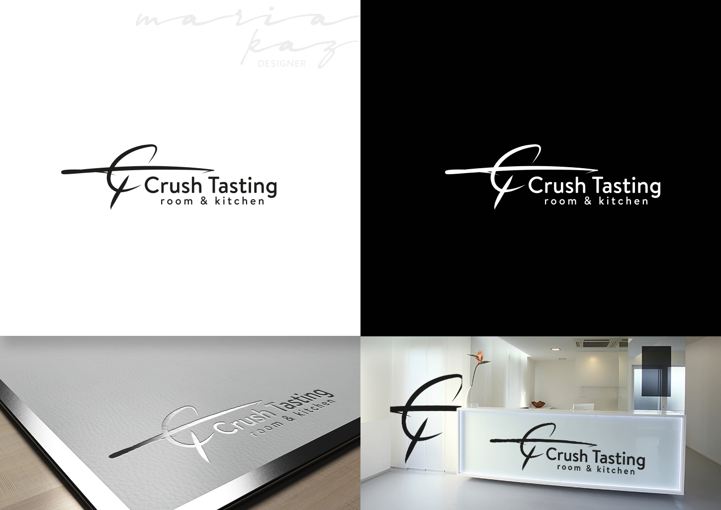 Logo Design by maria-kaz for Crush Tasting Room & Kitchen | Design #14988379