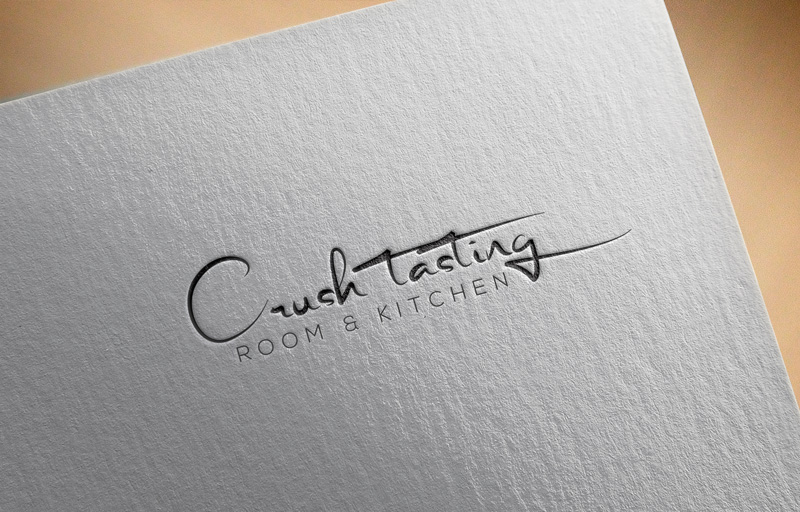 Logo Design by mojibur1993 for Crush Tasting Room & Kitchen | Design #14908731