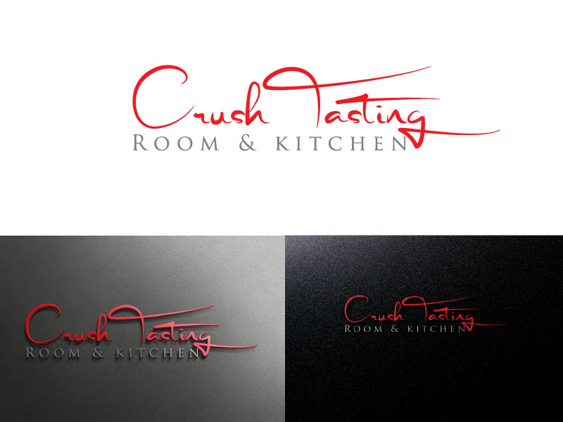 Logo Design by rocklee for Crush Tasting Room & Kitchen | Design #14934999
