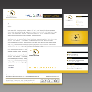 Stationery Design by Creative Jiniya for AD Construction Group | Design: #14899906