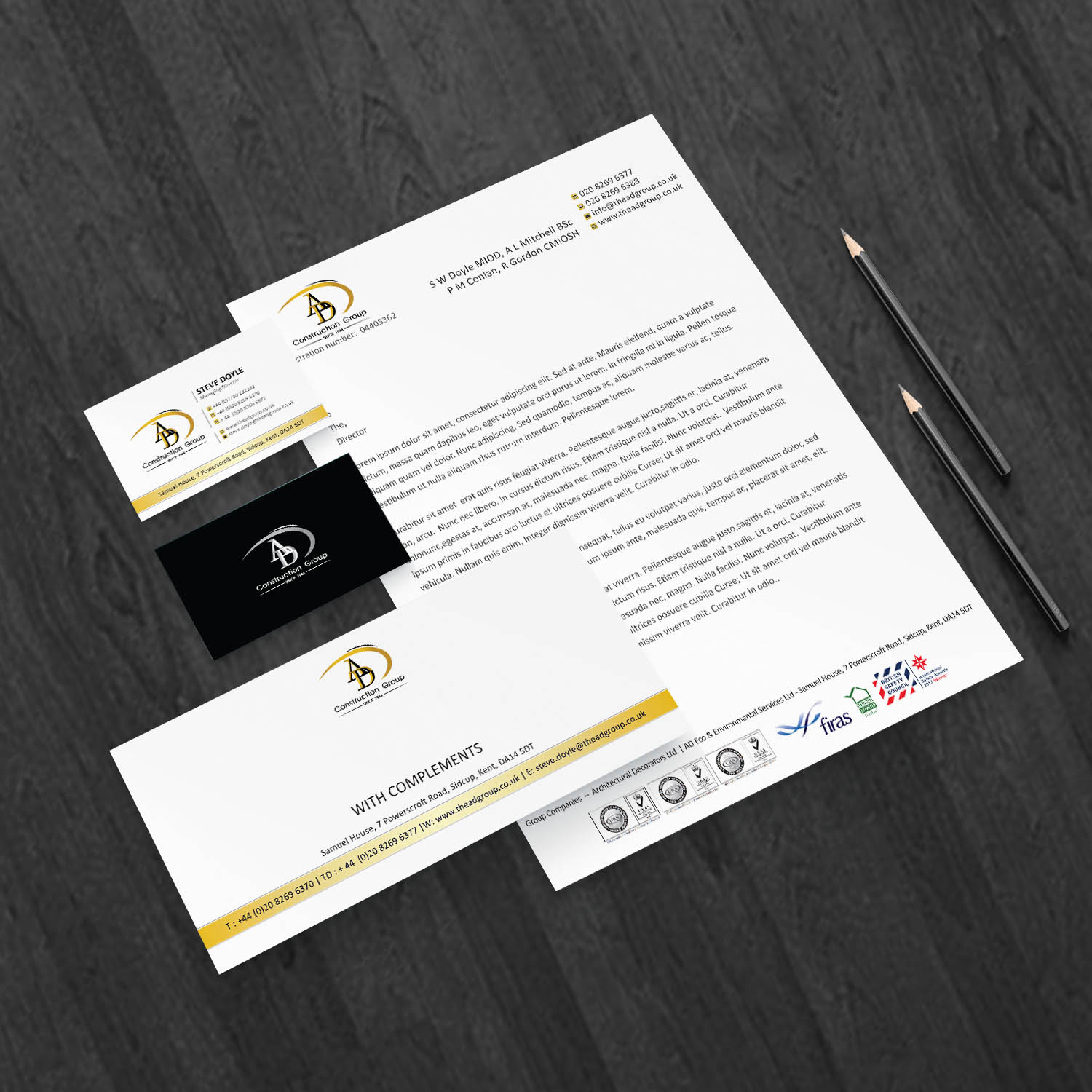 Stationery Design by Creative Jiniya for AD Construction Group | Design #14899908