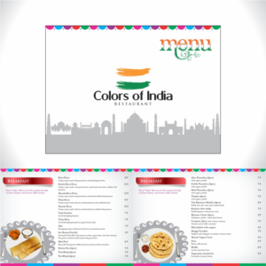 Menu Design for Indian Restaurant | Menu Design by Robert Macwan