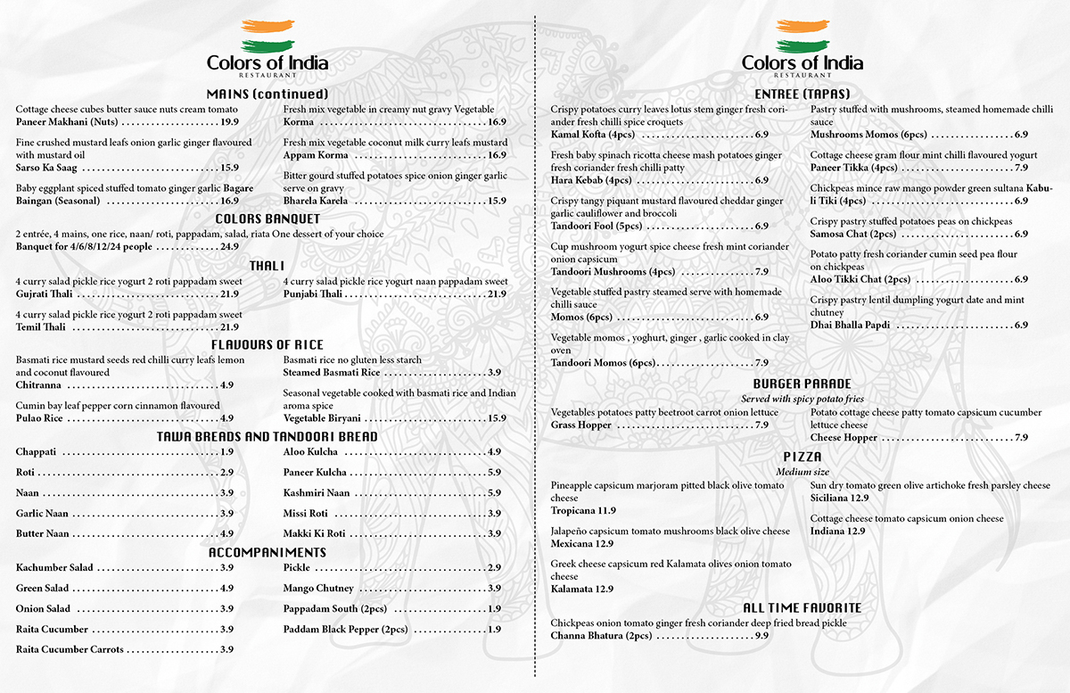 Menu Design by Shabazz for this project | Design #15421018