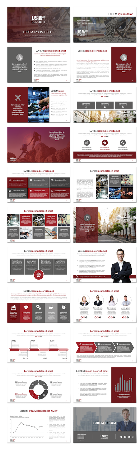 Diseño de PowerPoint por StonyDog Design para U.S. Concrete, Inc. | Diseño #14910112