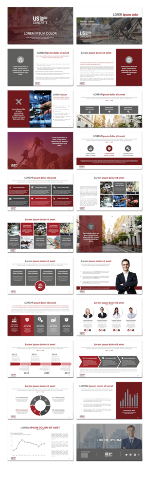 Design de PowerPoint par StonyDog Design pour U.S. Concrete, Inc. | Design : #14910112